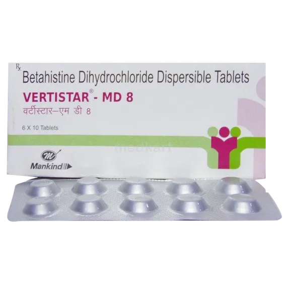 vertistar md 8mg tablet 10's